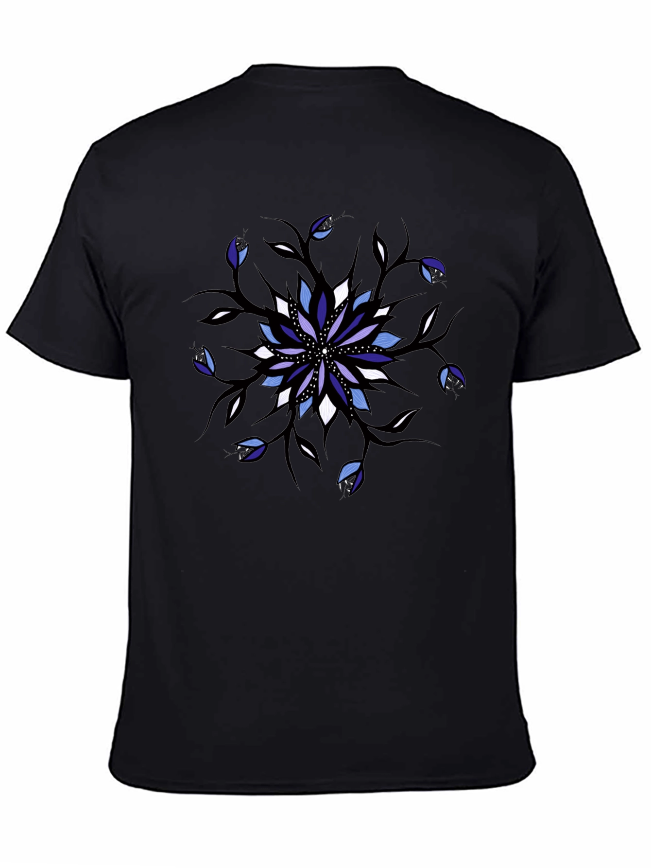 Abstract Floral Graphic Print Tee