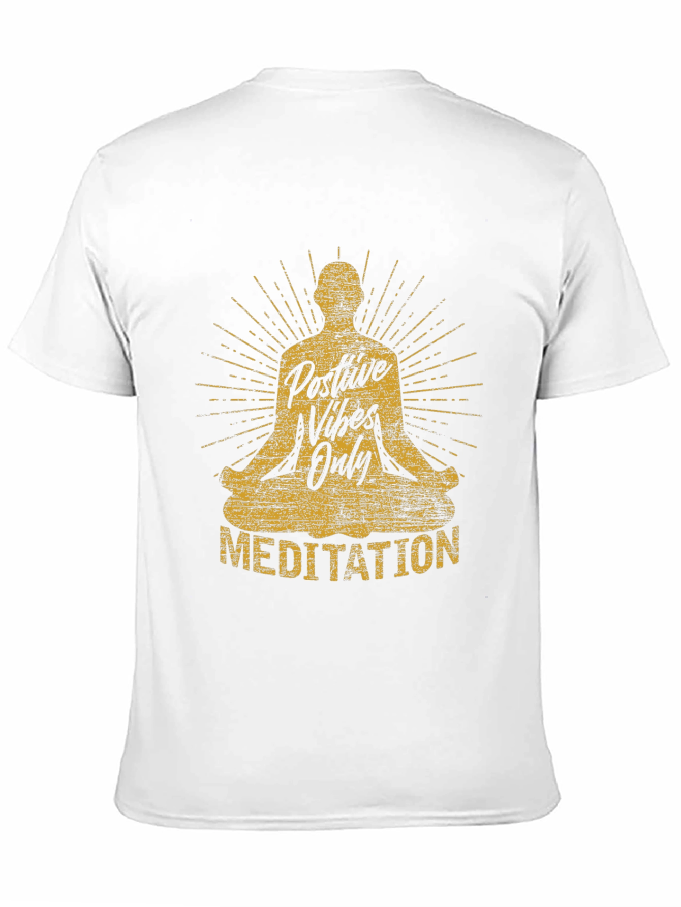 Positive Vibes Only Meditation Graphic T-Shirt