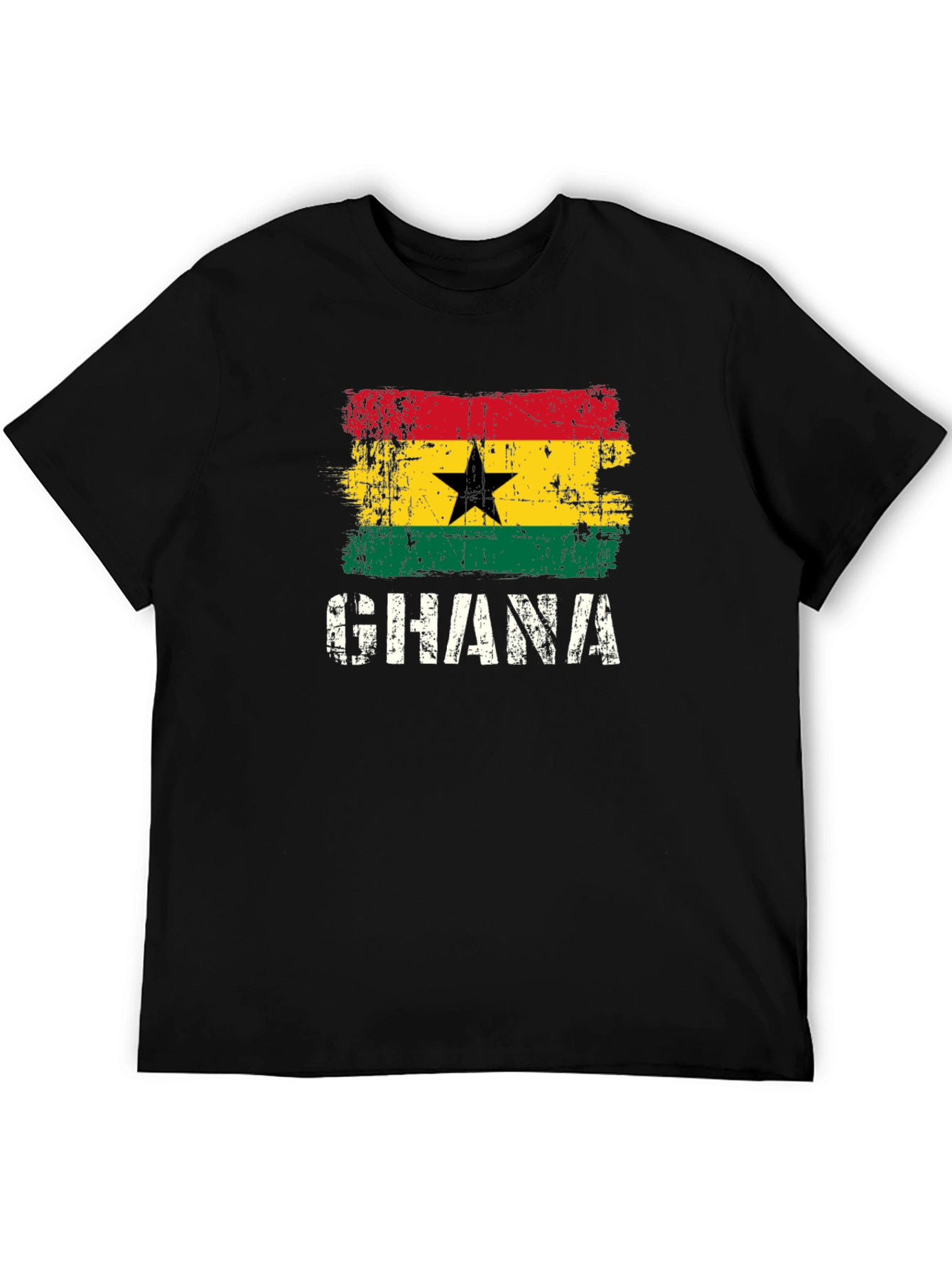 Ghana Flag T-Shirt - Distressed Graphic Tee