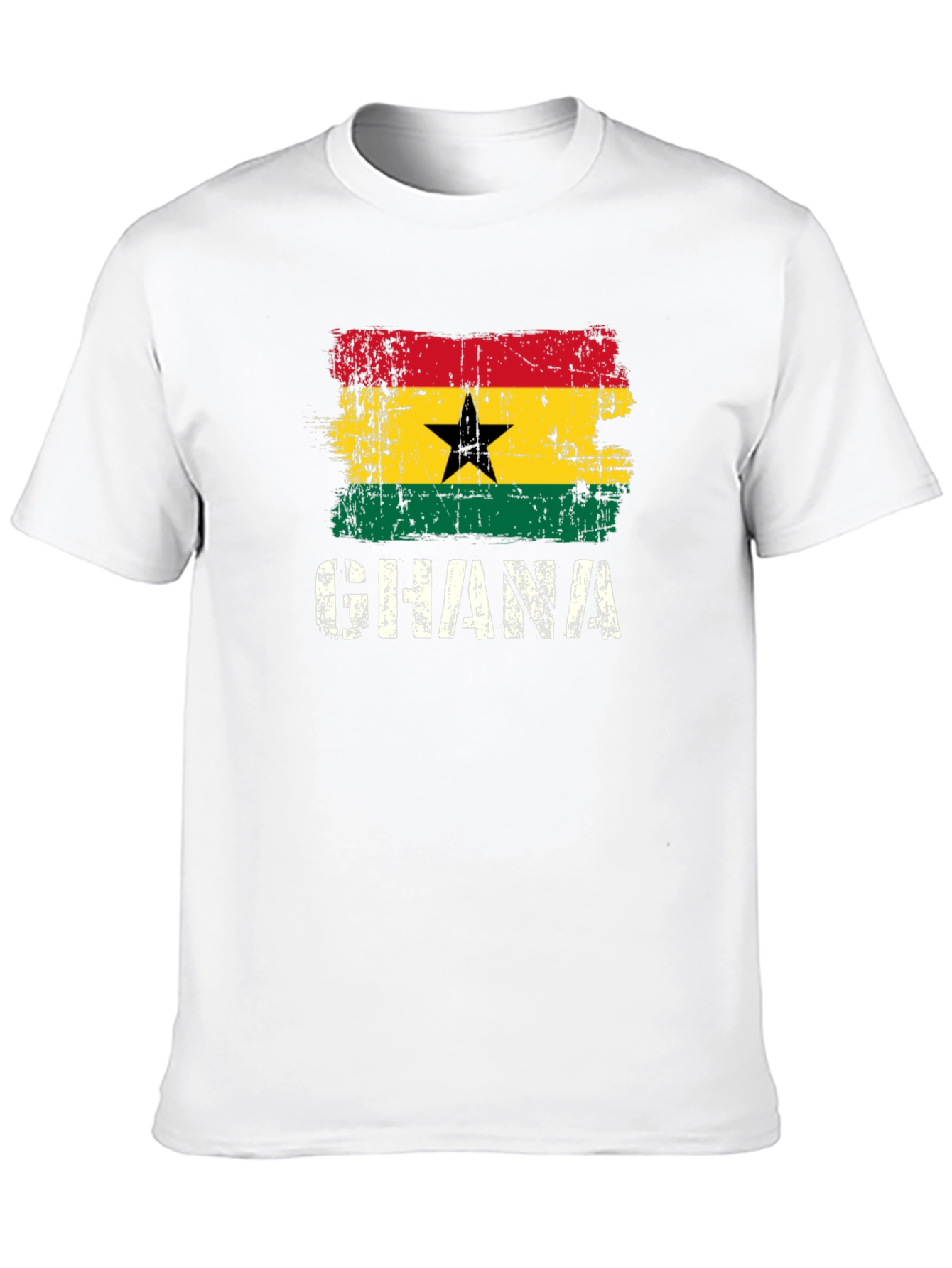 Ghana Flag T-Shirt - Distressed Graphic Tee