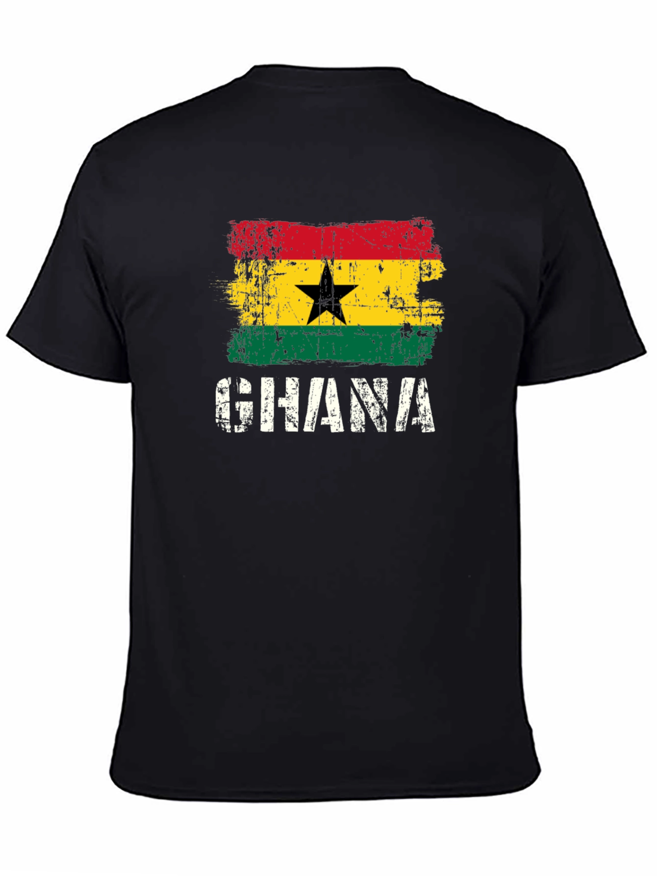 Ghana Flag T-Shirt - Distressed Graphic Tee