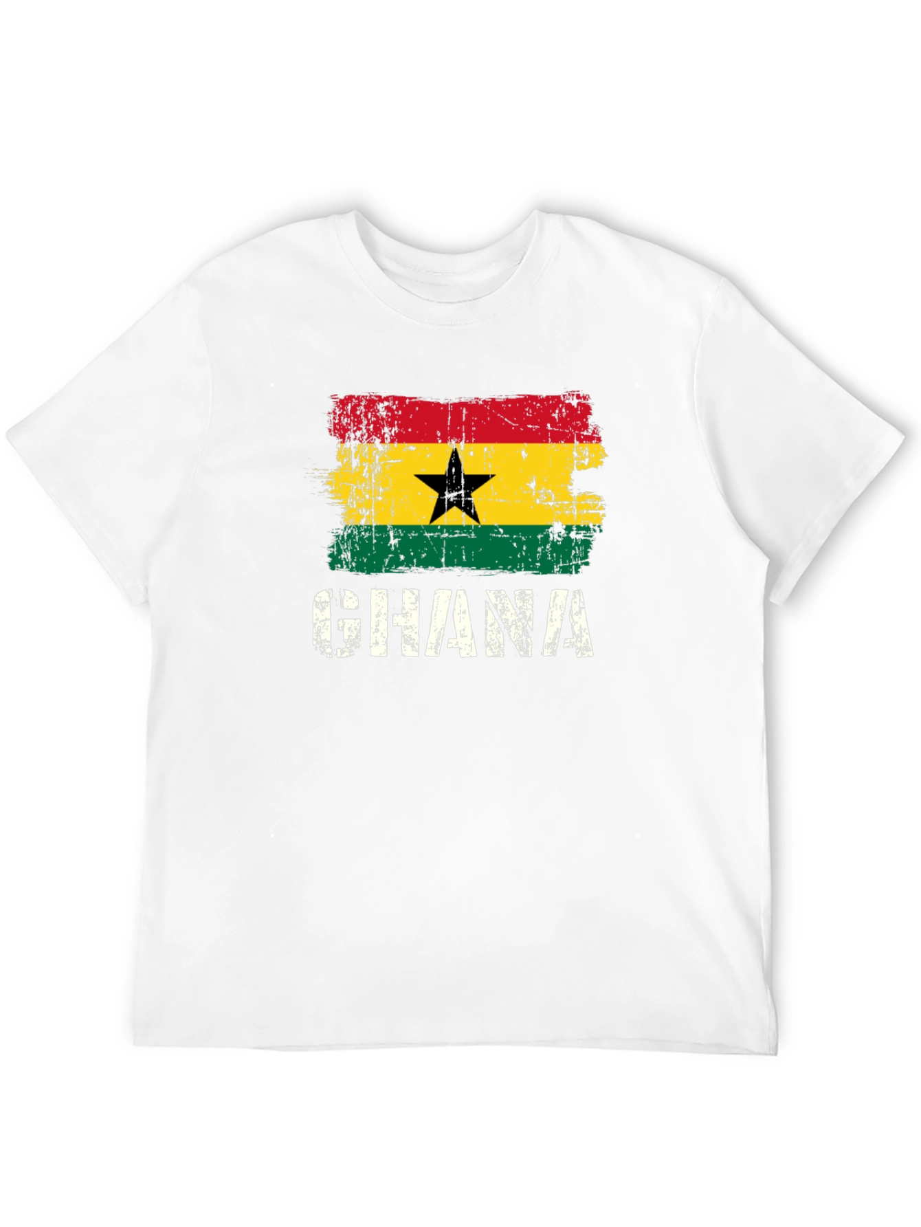 Ghana Flag T-Shirt - Distressed Graphic Tee