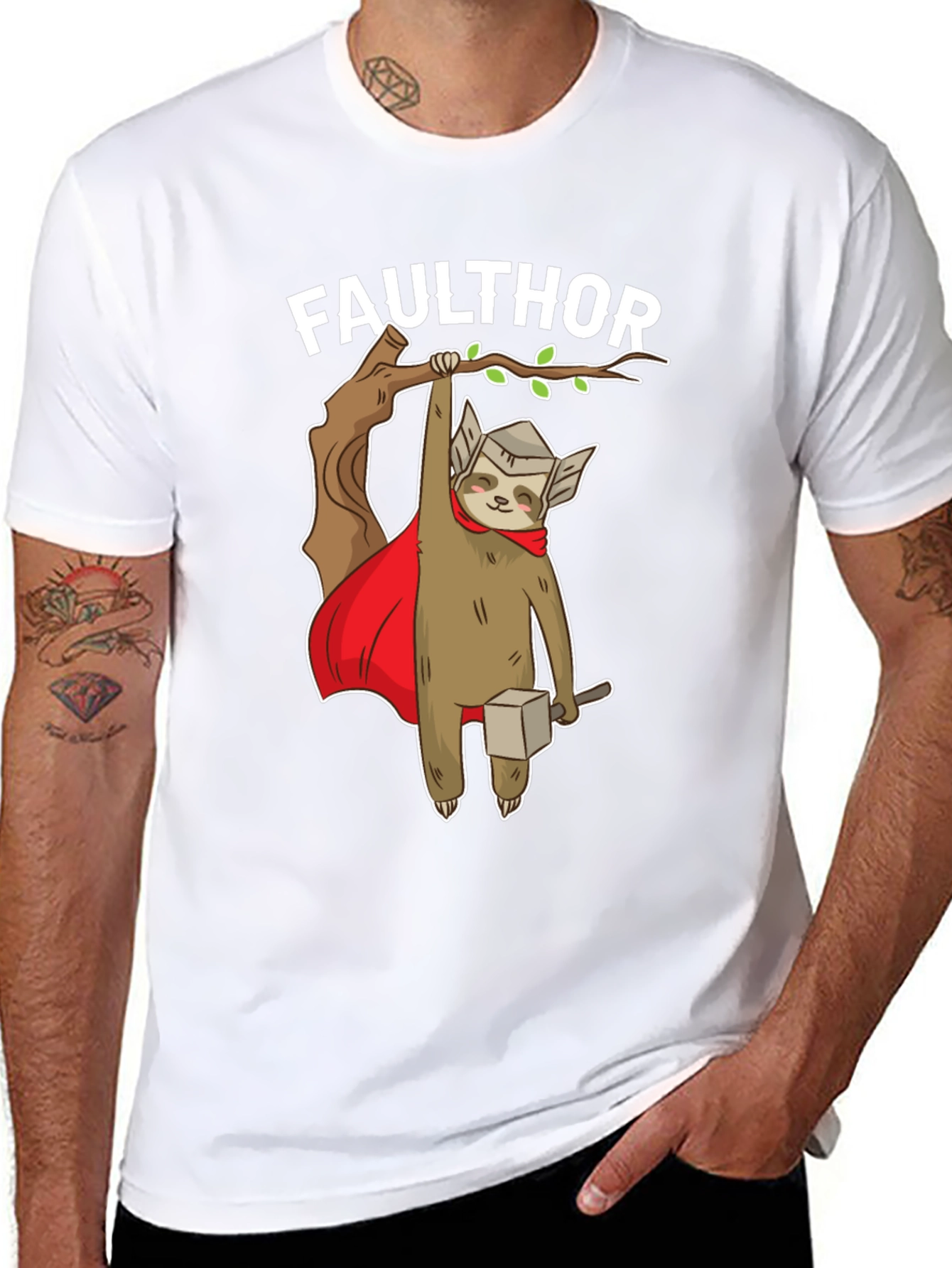 Faulthor Sloth Superhero T-Shirt