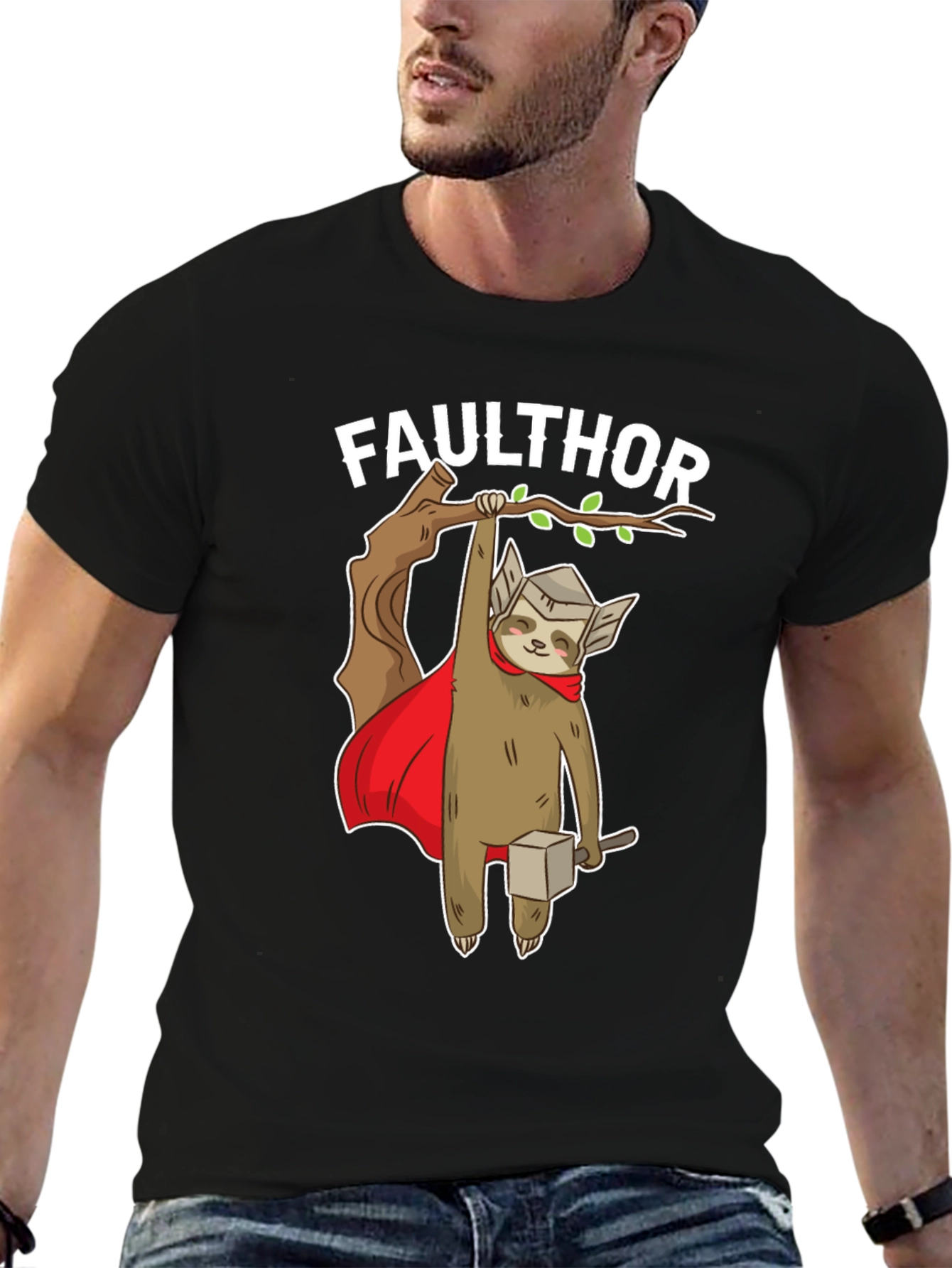 Faulthor Sloth Superhero T-Shirt