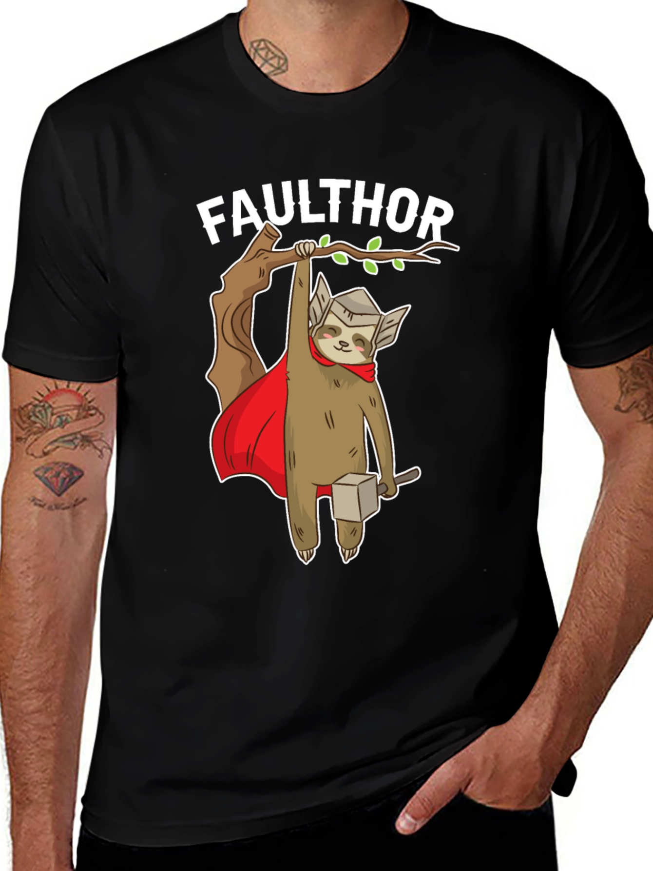 Faulthor Sloth Superhero T-Shirt
