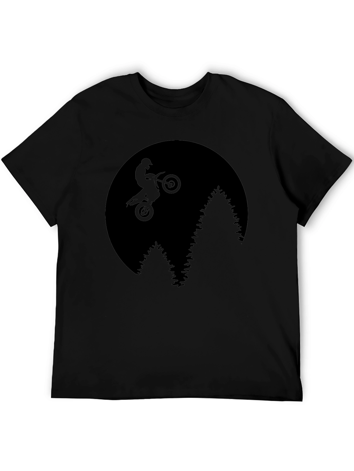 Motorcross Silhouette Graphic Tee - Black