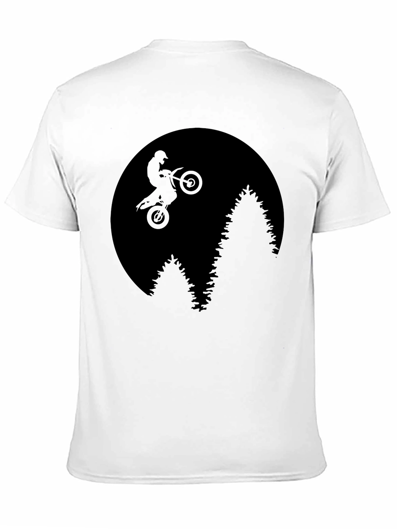 Motorcross Silhouette Graphic Tee - Black