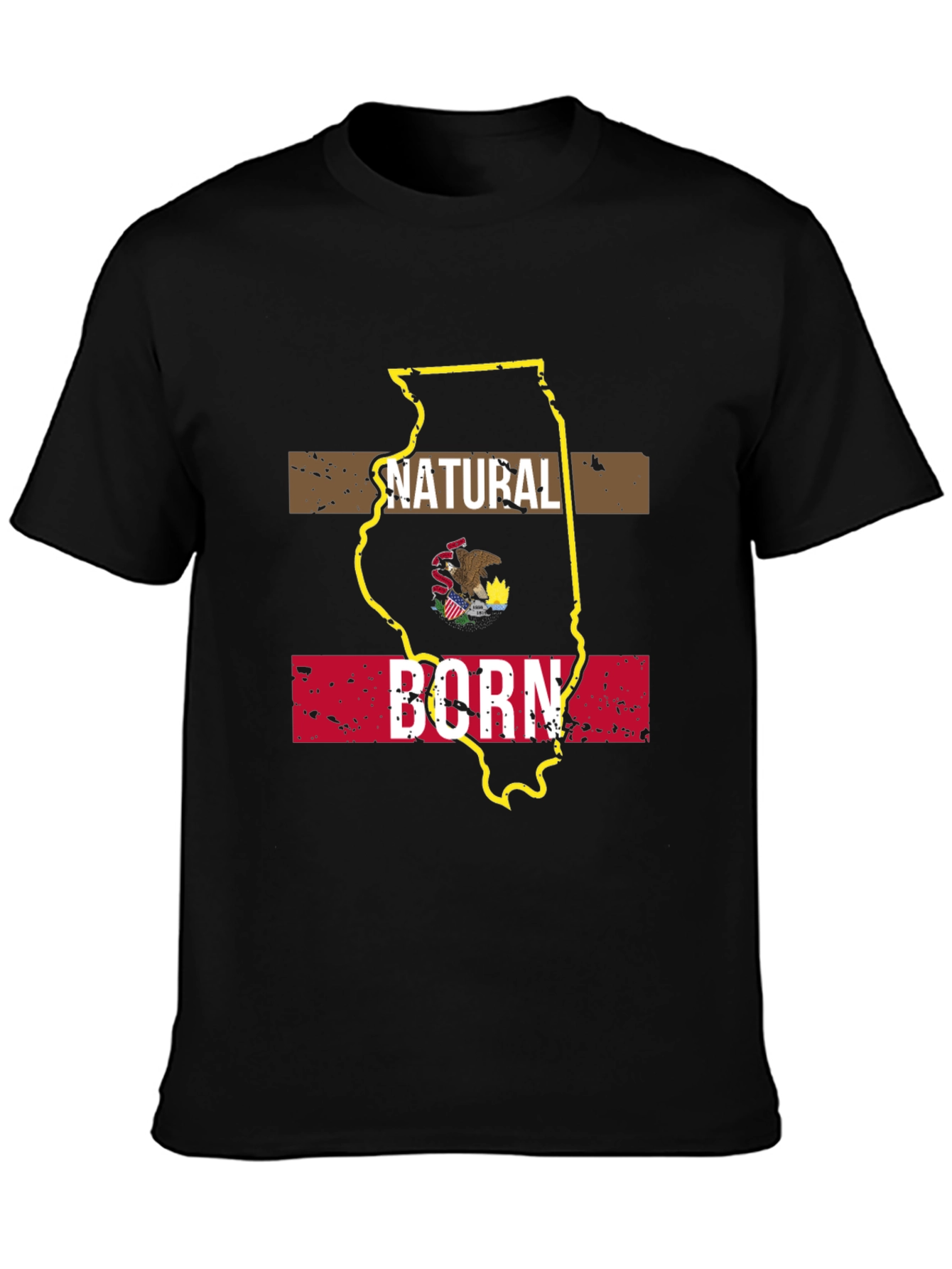 Natural Born Illinois State Pride T-Shirt