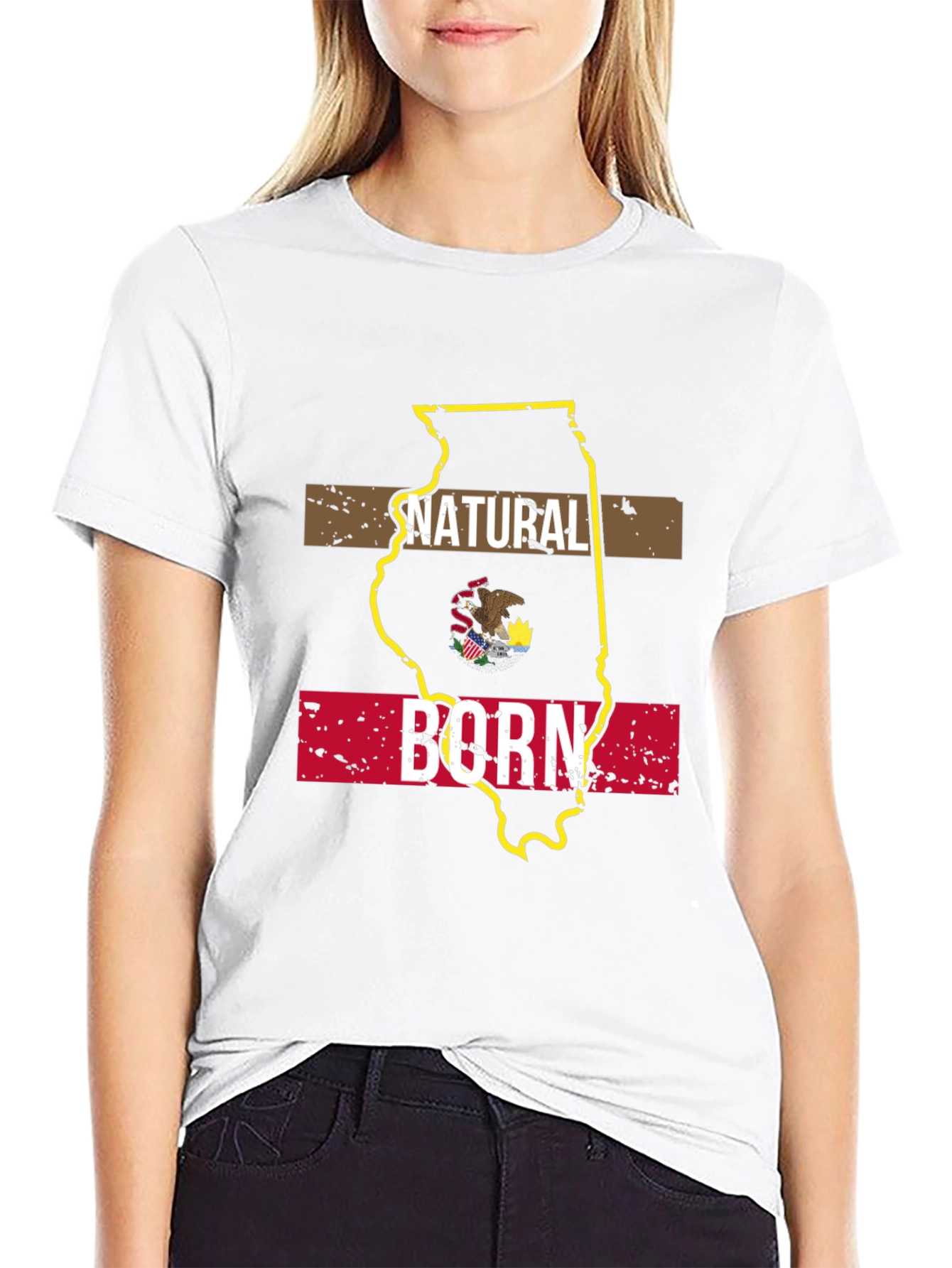 Natural Born Illinois State Pride T-Shirt