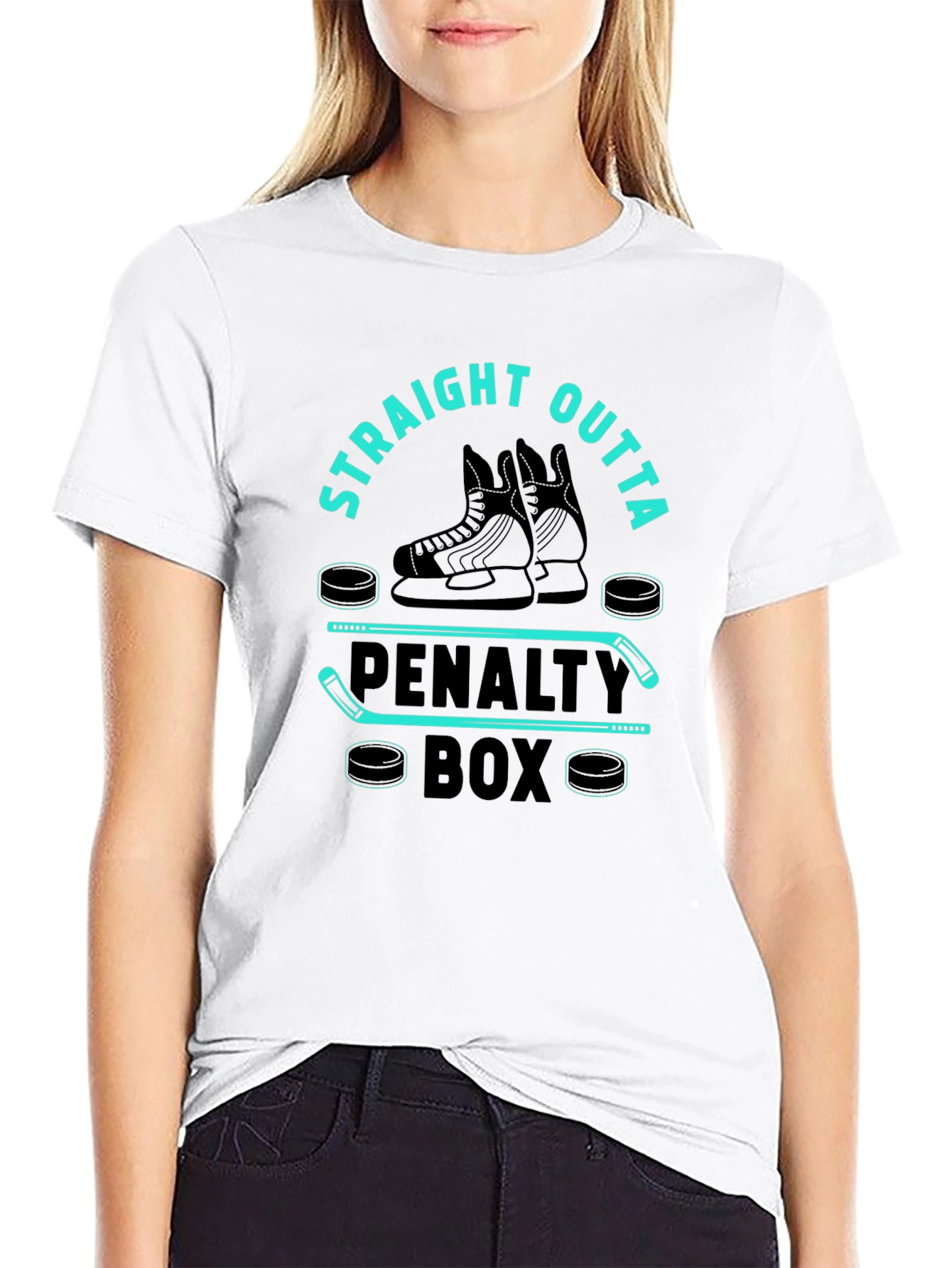 Straight Outta Penalty Box Hockey T-Shirt