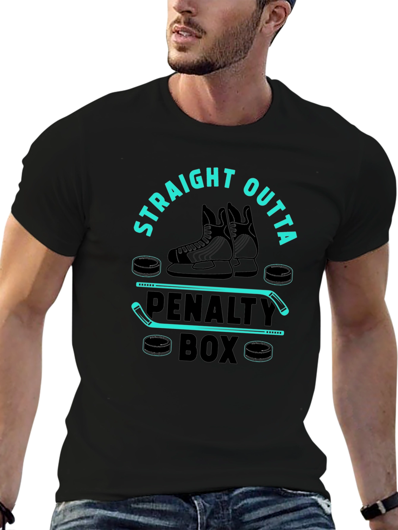 Straight Outta Penalty Box Hockey T-Shirt