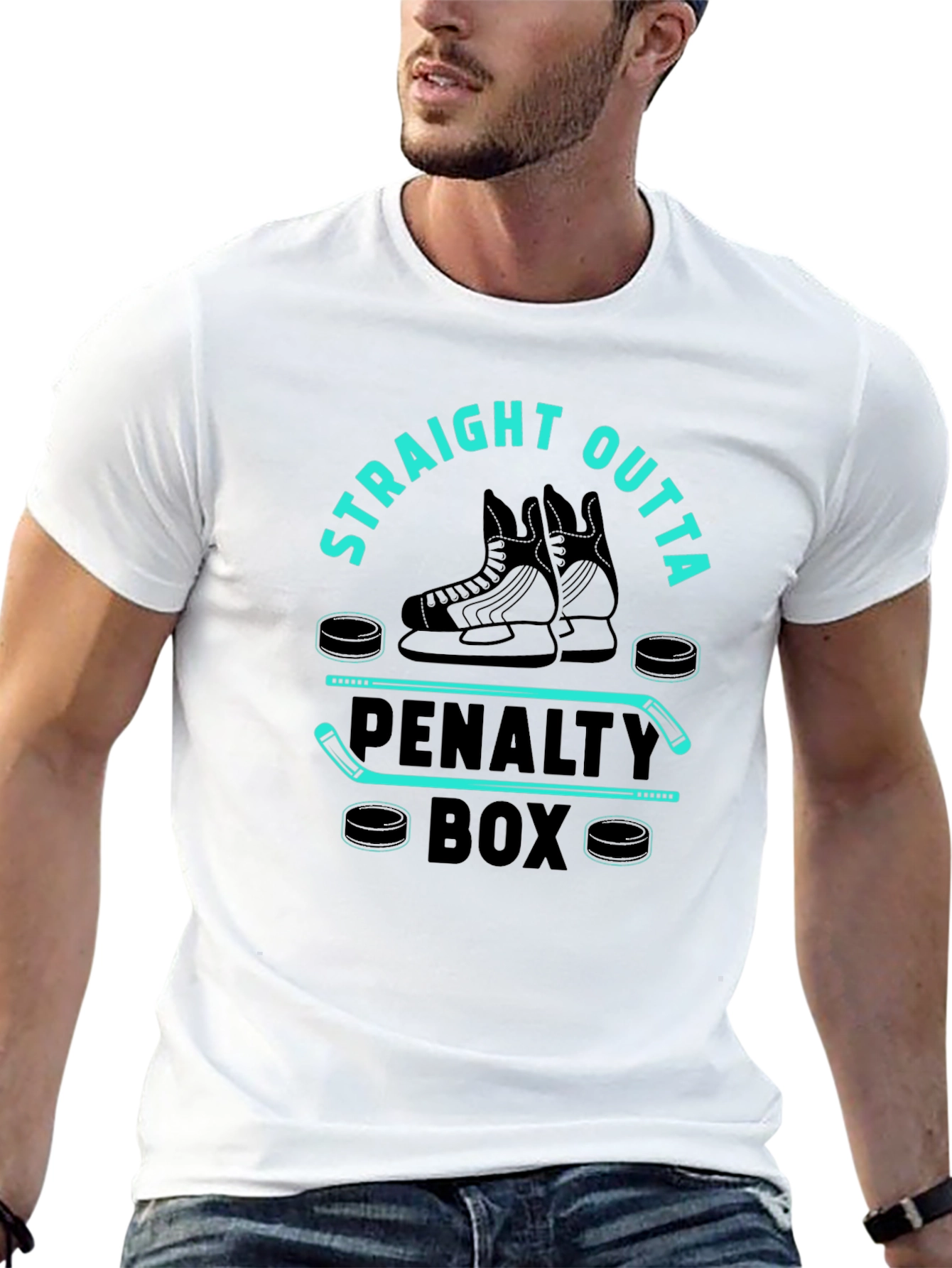 Straight Outta Penalty Box Hockey T-Shirt