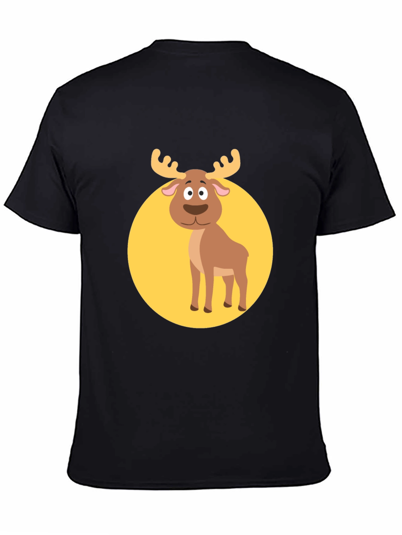 Funny Moose Graphic Tee -  Black T-Shirt