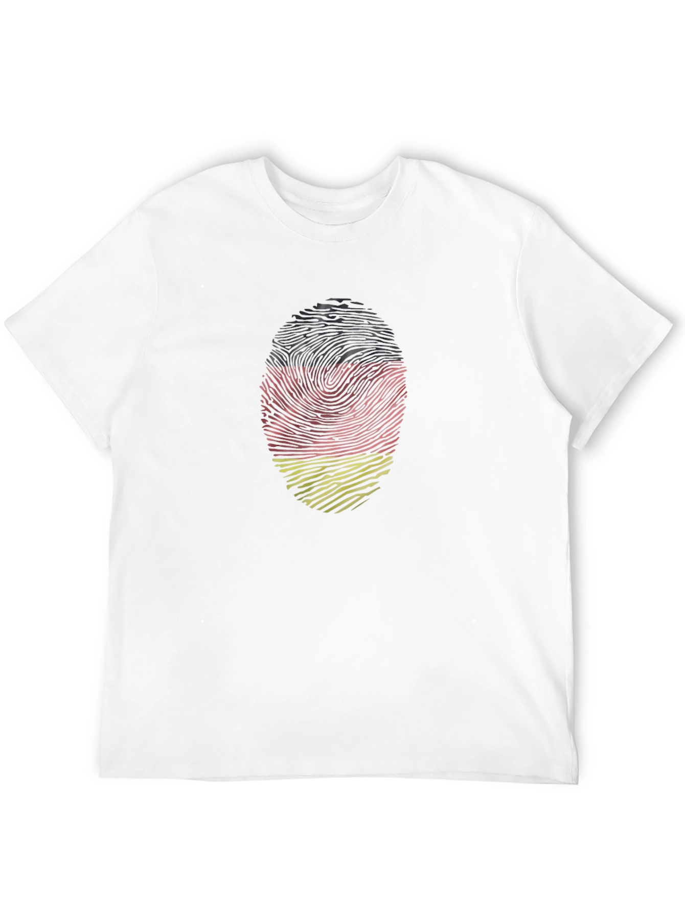 German Fingerprint Flag T-Shirt - Black