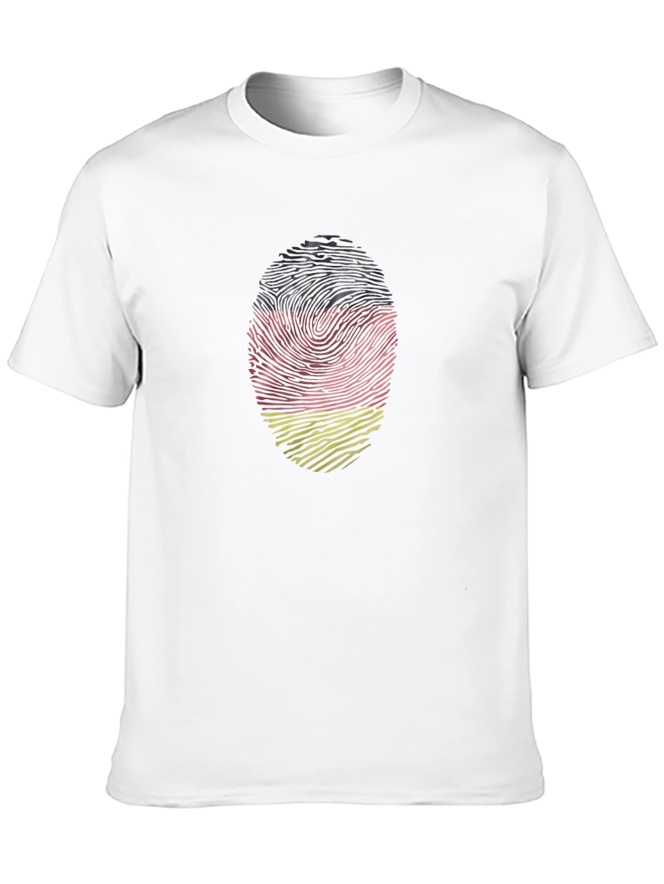 German Fingerprint Flag T-Shirt - Black