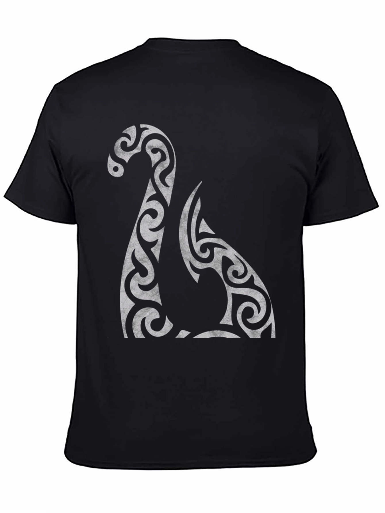 Tribal Loch Ness Monster Black T-Shirt