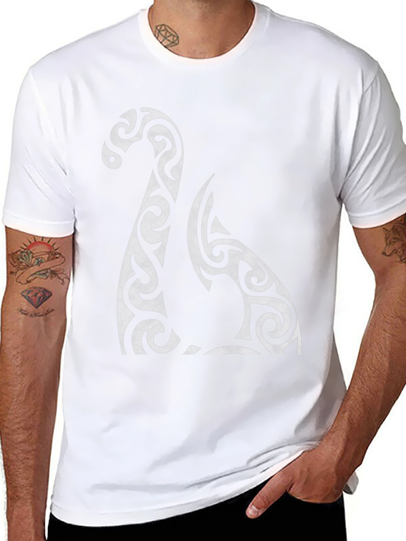 Tribal Loch Ness Monster Black T-Shirt