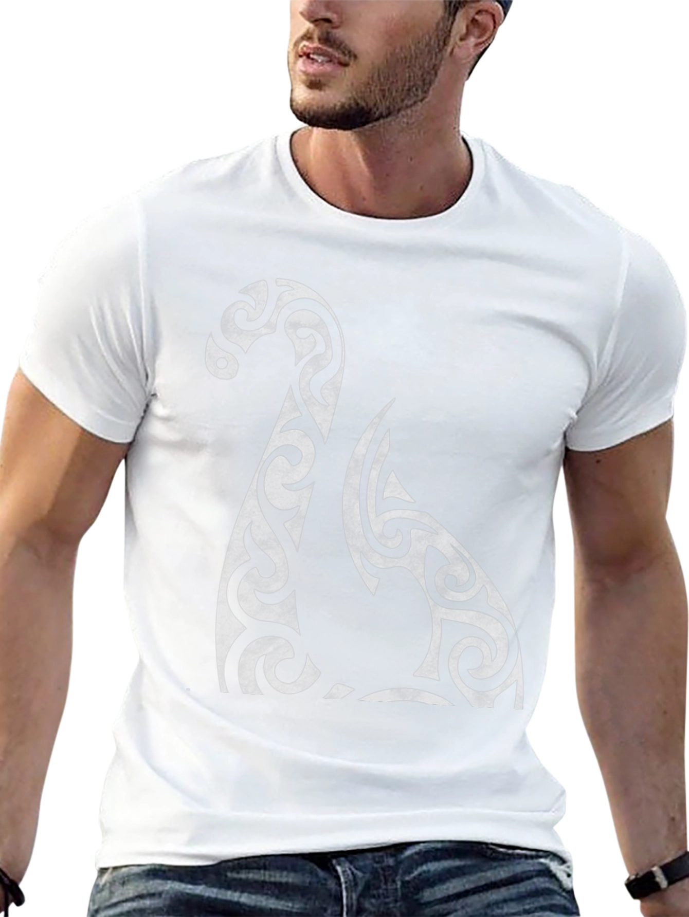 Tribal Loch Ness Monster Black T-Shirt