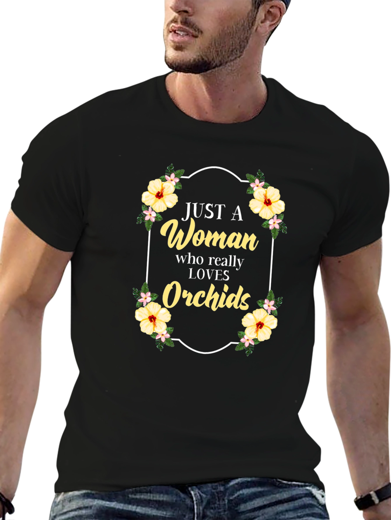 Just a Woman Who Loves Orchids T-Shirt