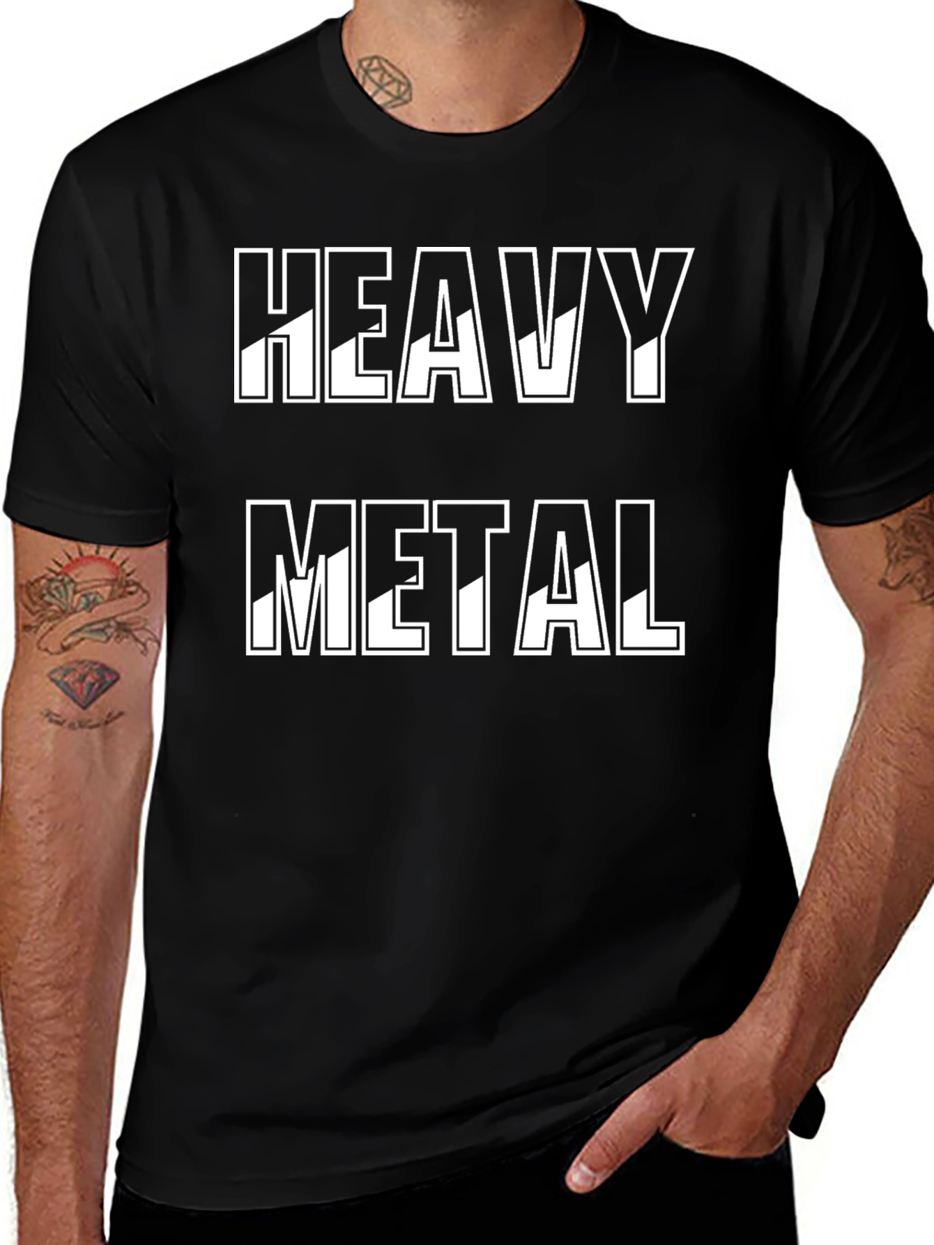 Heavy Metal Graphic Tee - Black Cotton T-Shirt