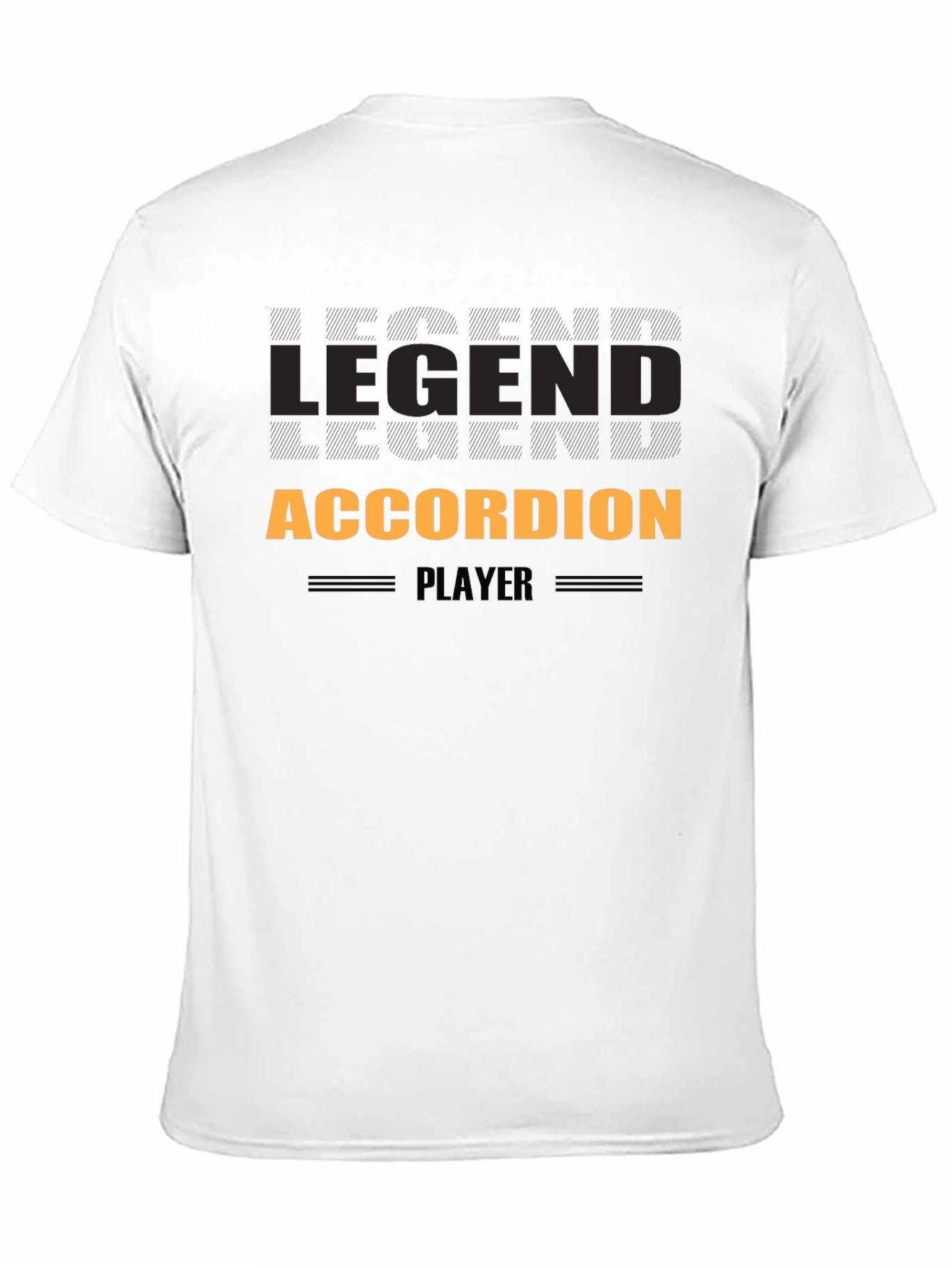 Legend Accordion Player T-Shirt - Black