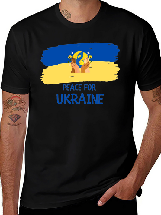 Peace for Ukraine T-Shirt - Unisex Black Tee