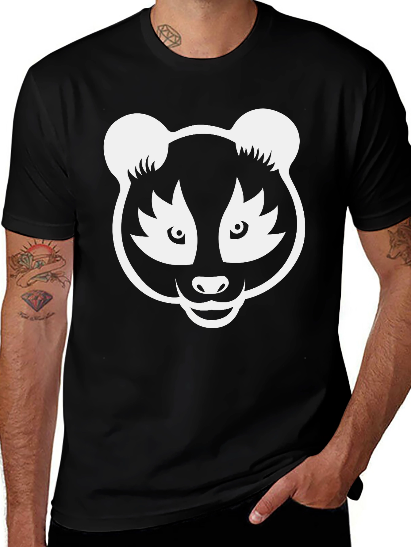 Panda Graphic T-Shirt - Black