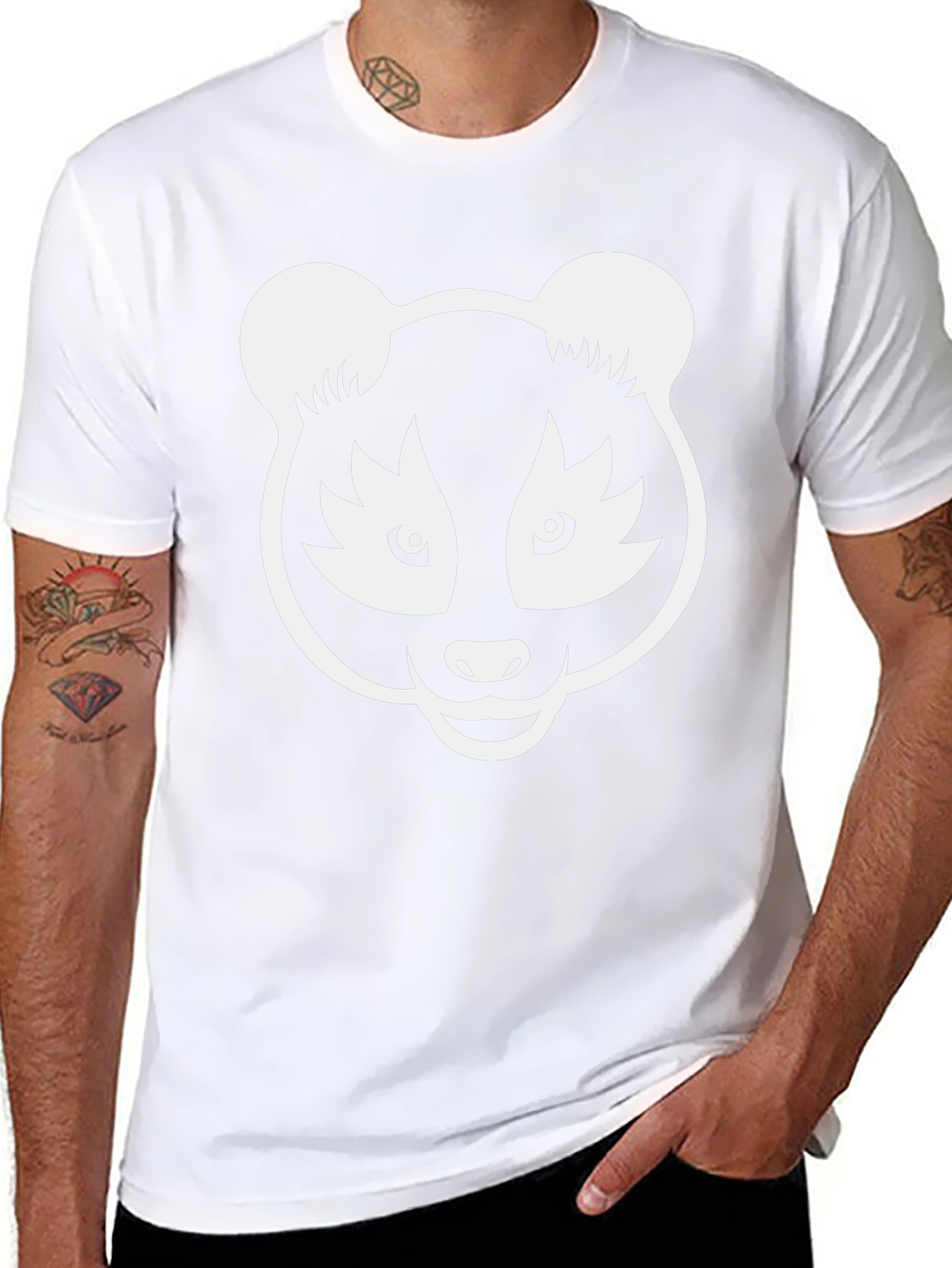 Panda Graphic T-Shirt - Black