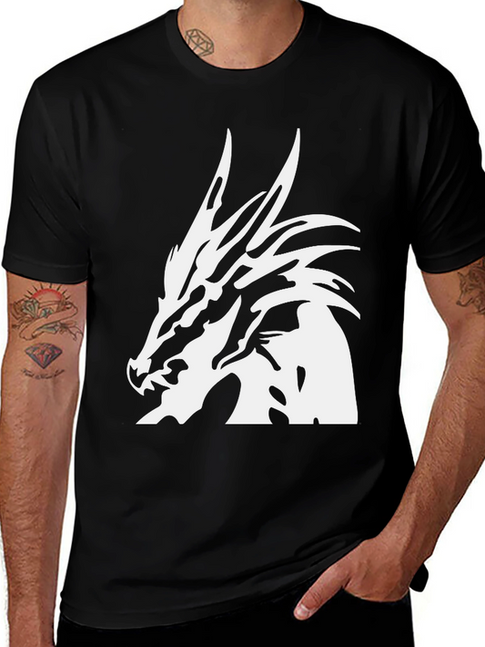 Dragon Head Graphic Black T-Shirt
