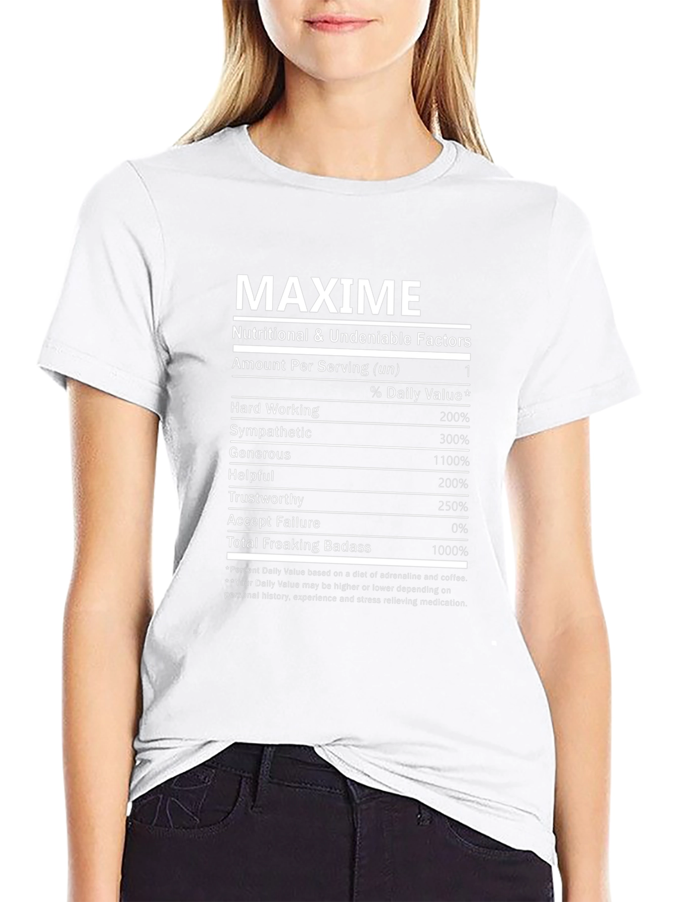 MAXIME Nutritional Facts T-Shirt - Badass Edition