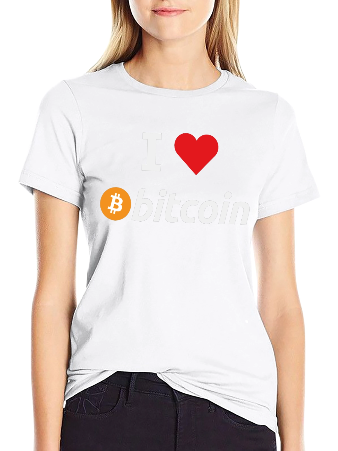 I Love Bitcoin Black T-Shirt