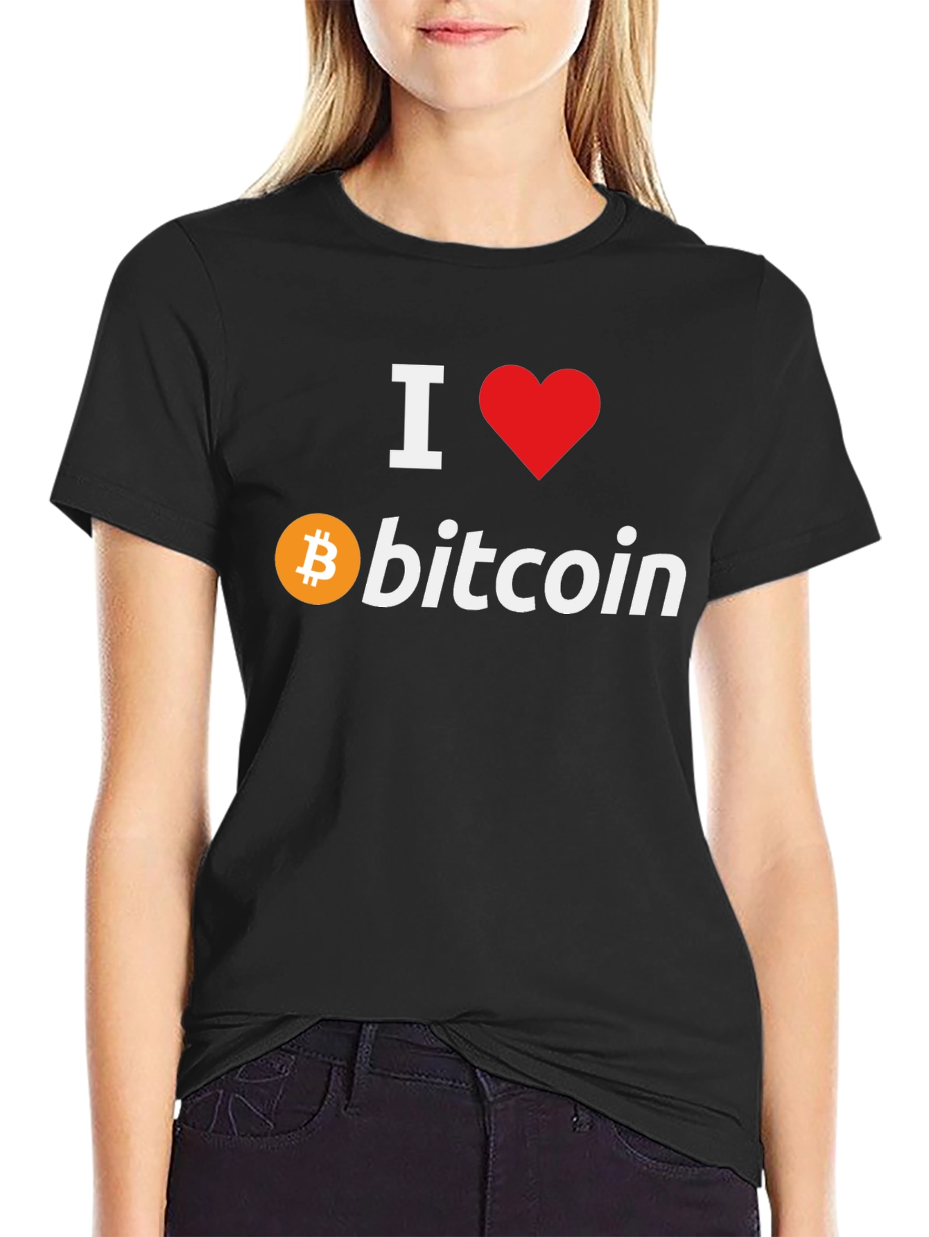 I Love Bitcoin Black T-Shirt