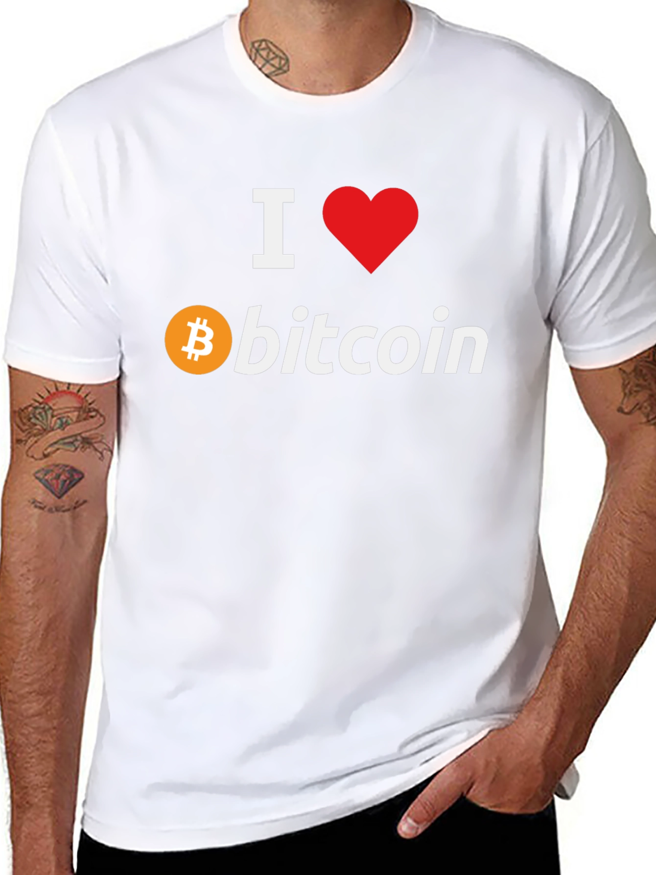 I Love Bitcoin Black T-Shirt