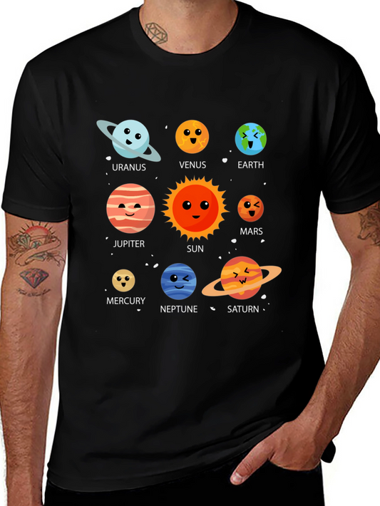 Solar System Planets Graphic T-Shirt - Space Theme
