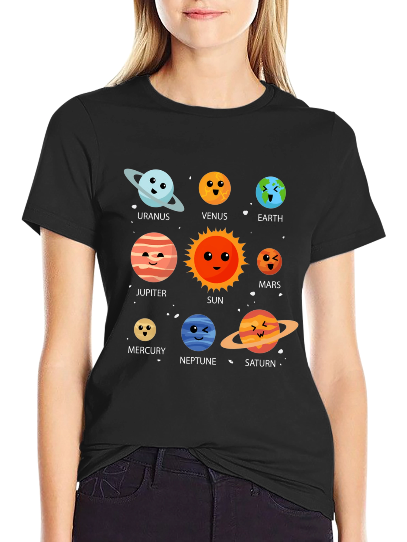 Solar System Planets Graphic T-Shirt - Space Theme