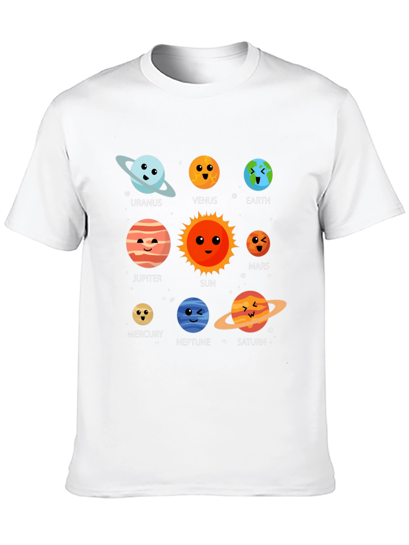 Solar System Planets Graphic T-Shirt - Space Theme