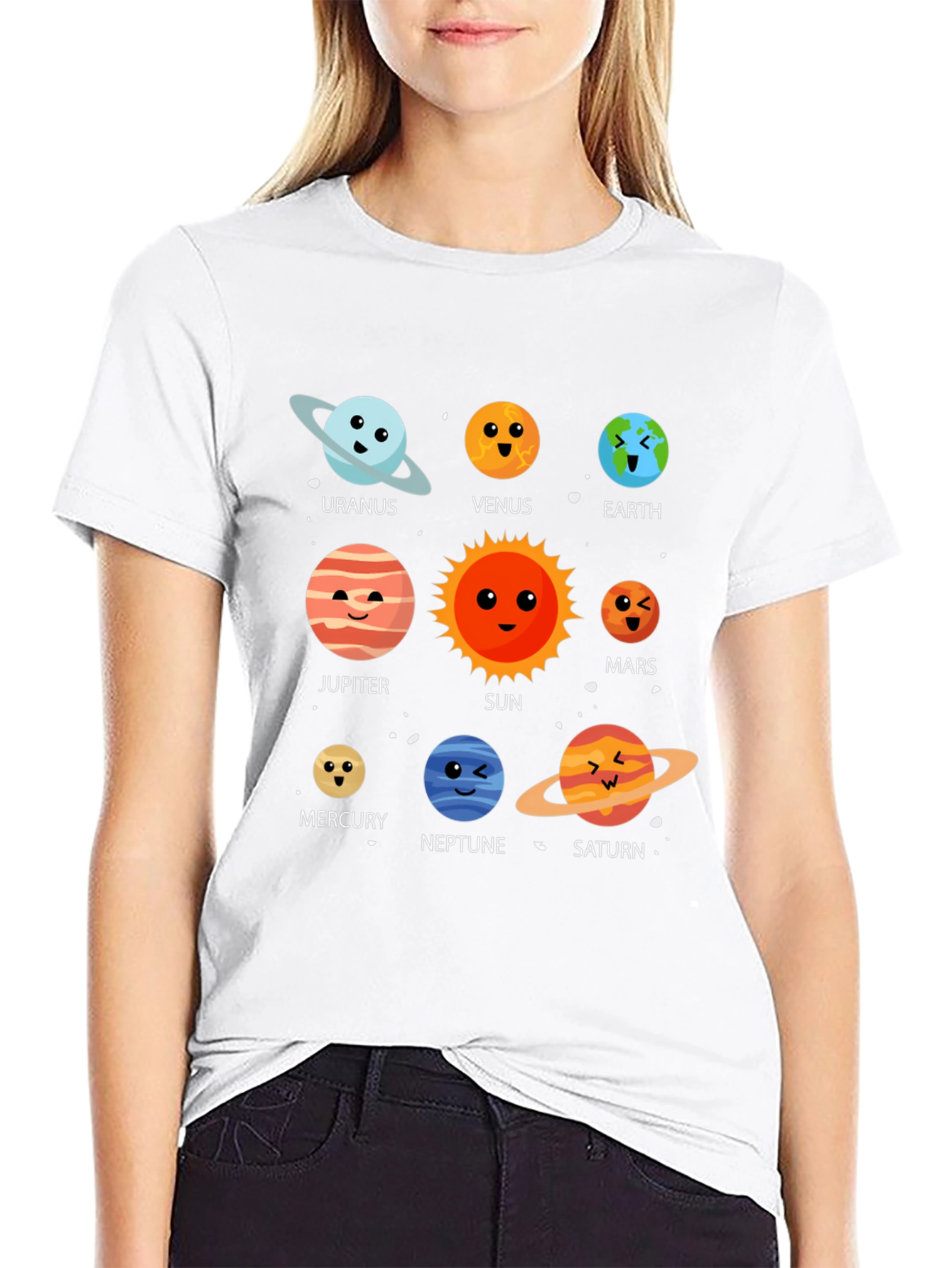 Solar System Planets Graphic T-Shirt - Space Theme