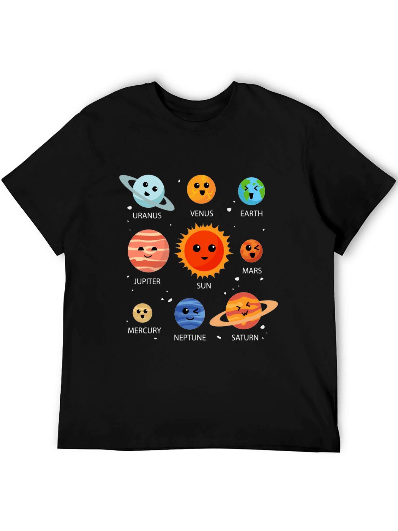 Solar System Planets Graphic T-Shirt - Space Theme