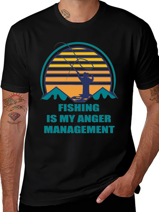 Fishing is My Anger Management Graphic T-Shirt