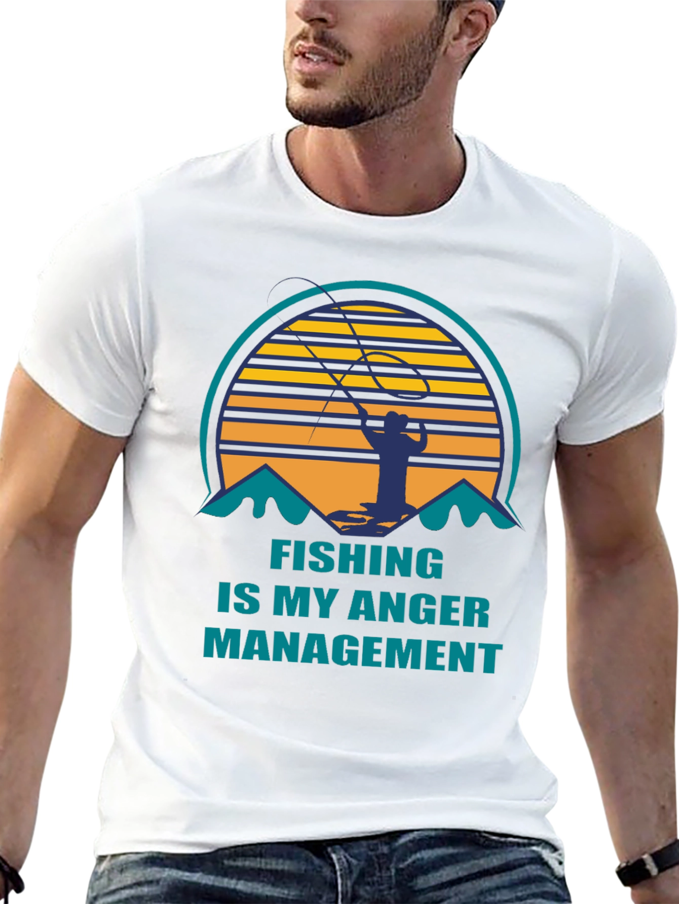 Fishing is My Anger Management Graphic T-Shirt