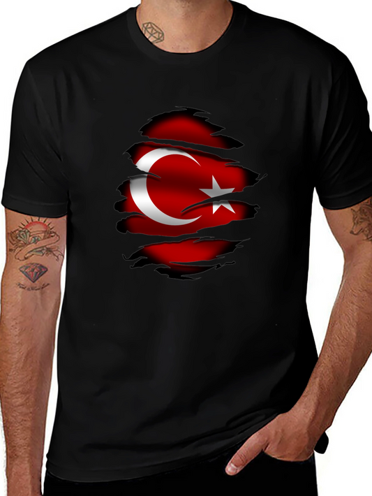Turkey Flag Graphic Tee - Patriotic Style