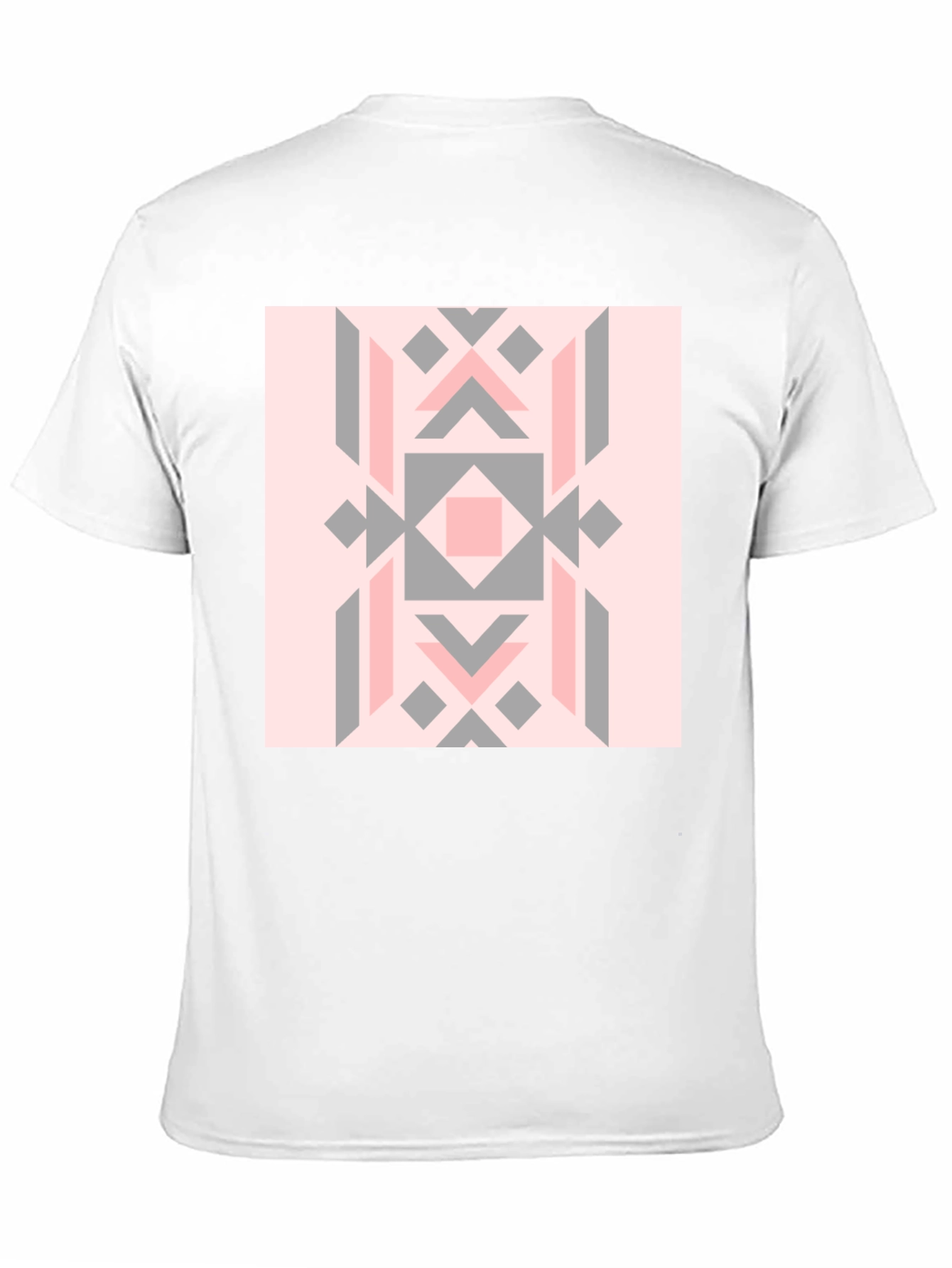 Geometric Pattern Tee - Stylish Black Cotton Blend