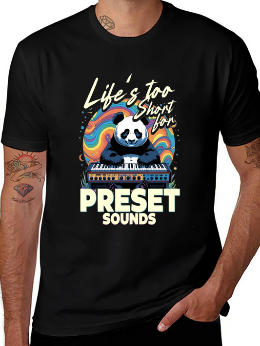 Lifes Too Short Panda Keyboardist Graphic Tee