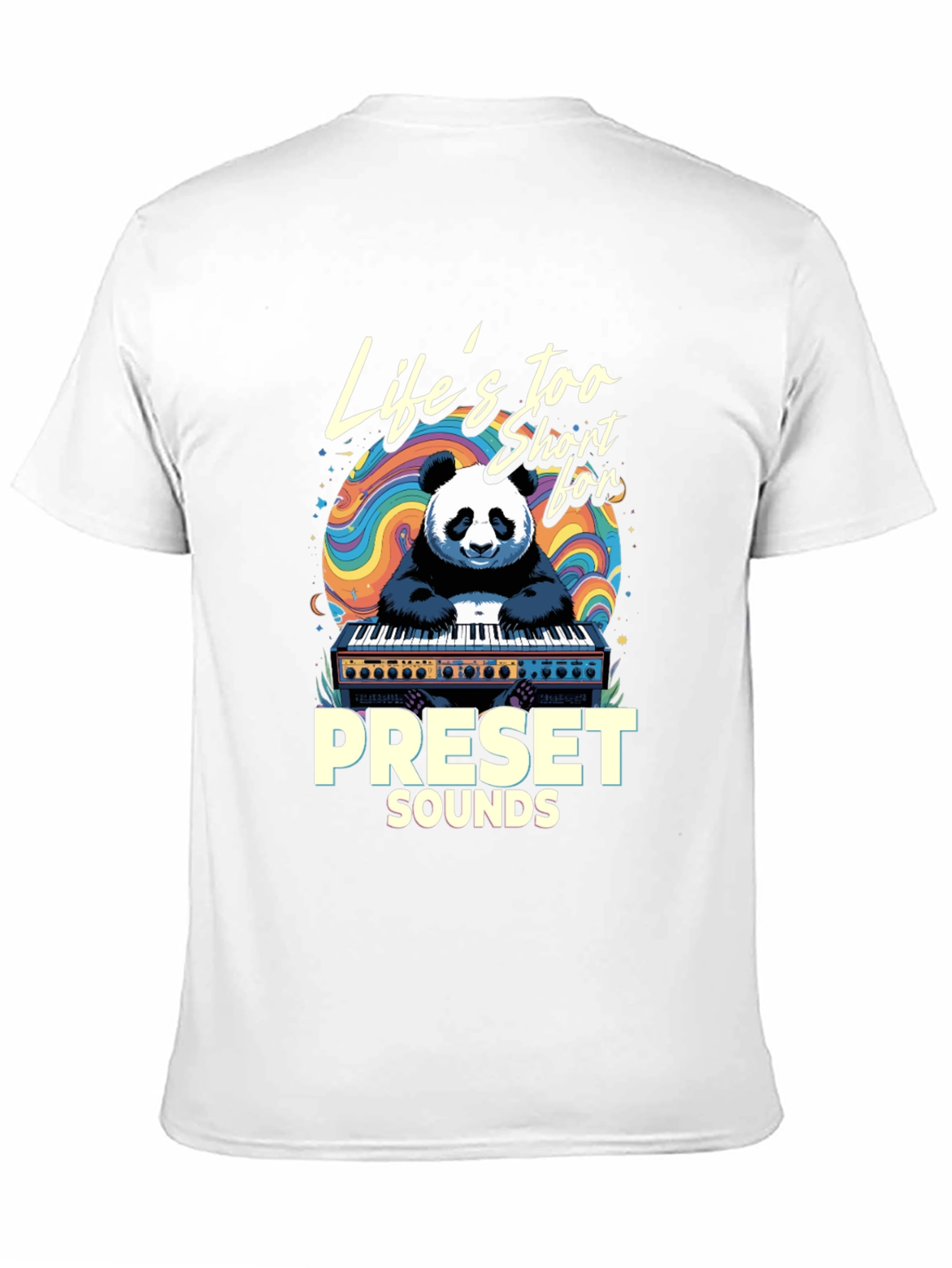 Lifes Too Short Panda Keyboardist Graphic Tee