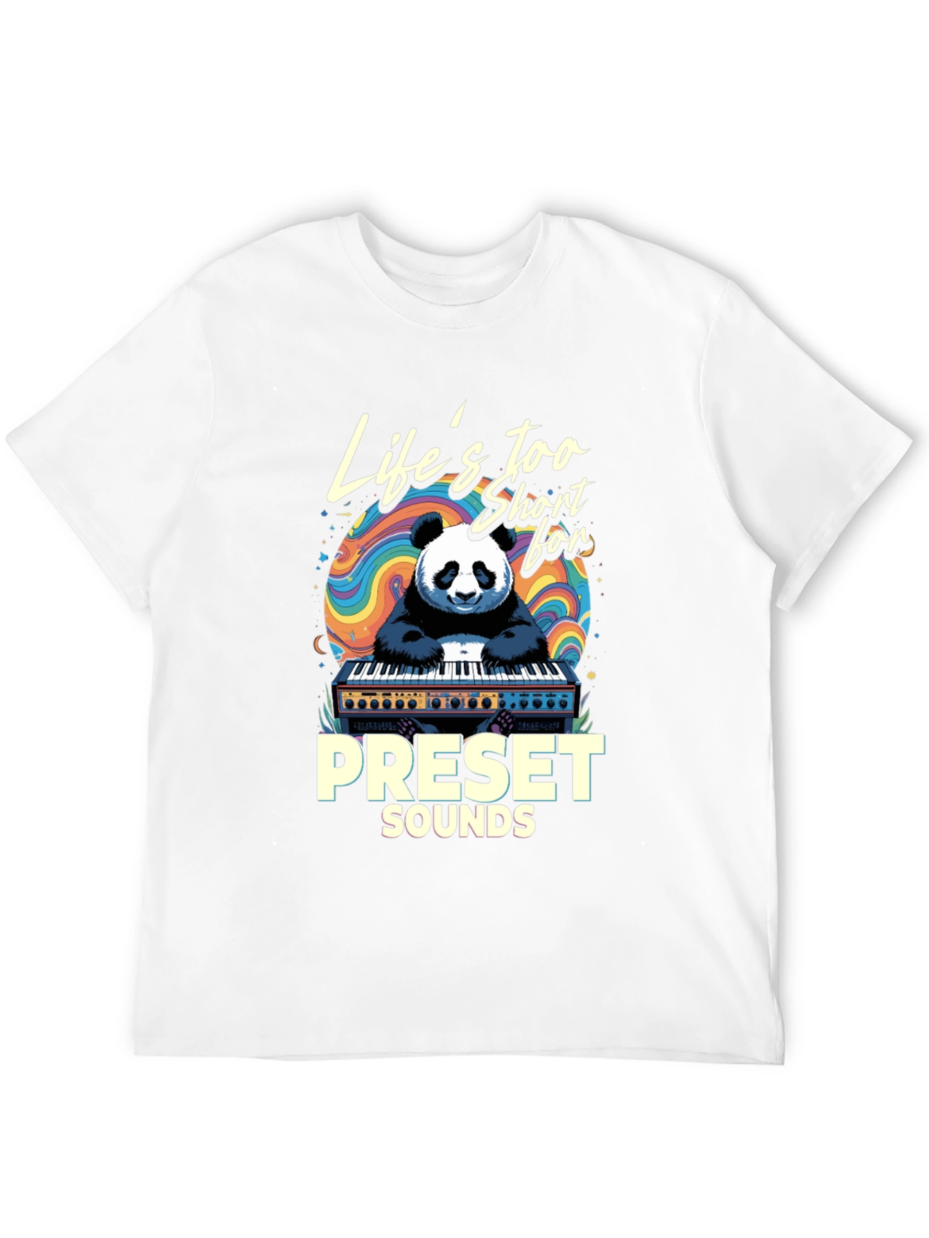 Lifes Too Short Panda Keyboardist Graphic Tee