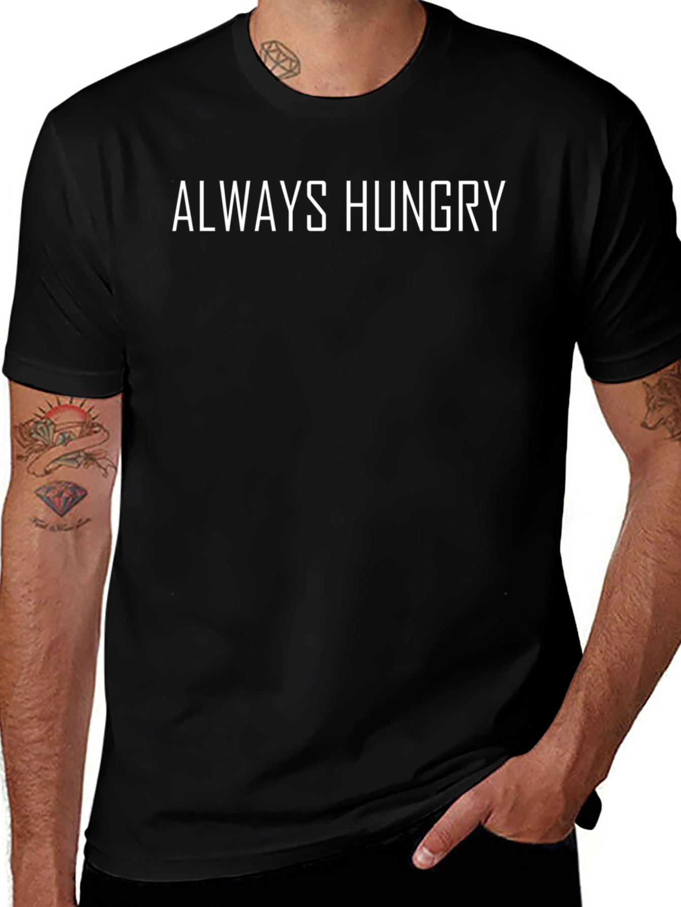 Always Hungry Graphic Print Tee - Casual Style