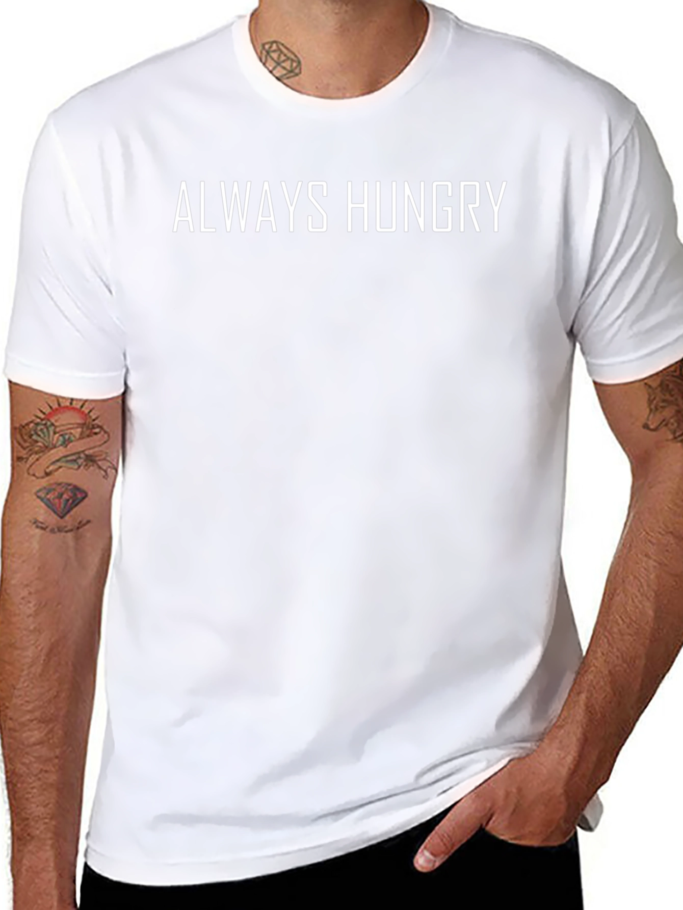 Always Hungry Graphic Print Tee - Casual Style