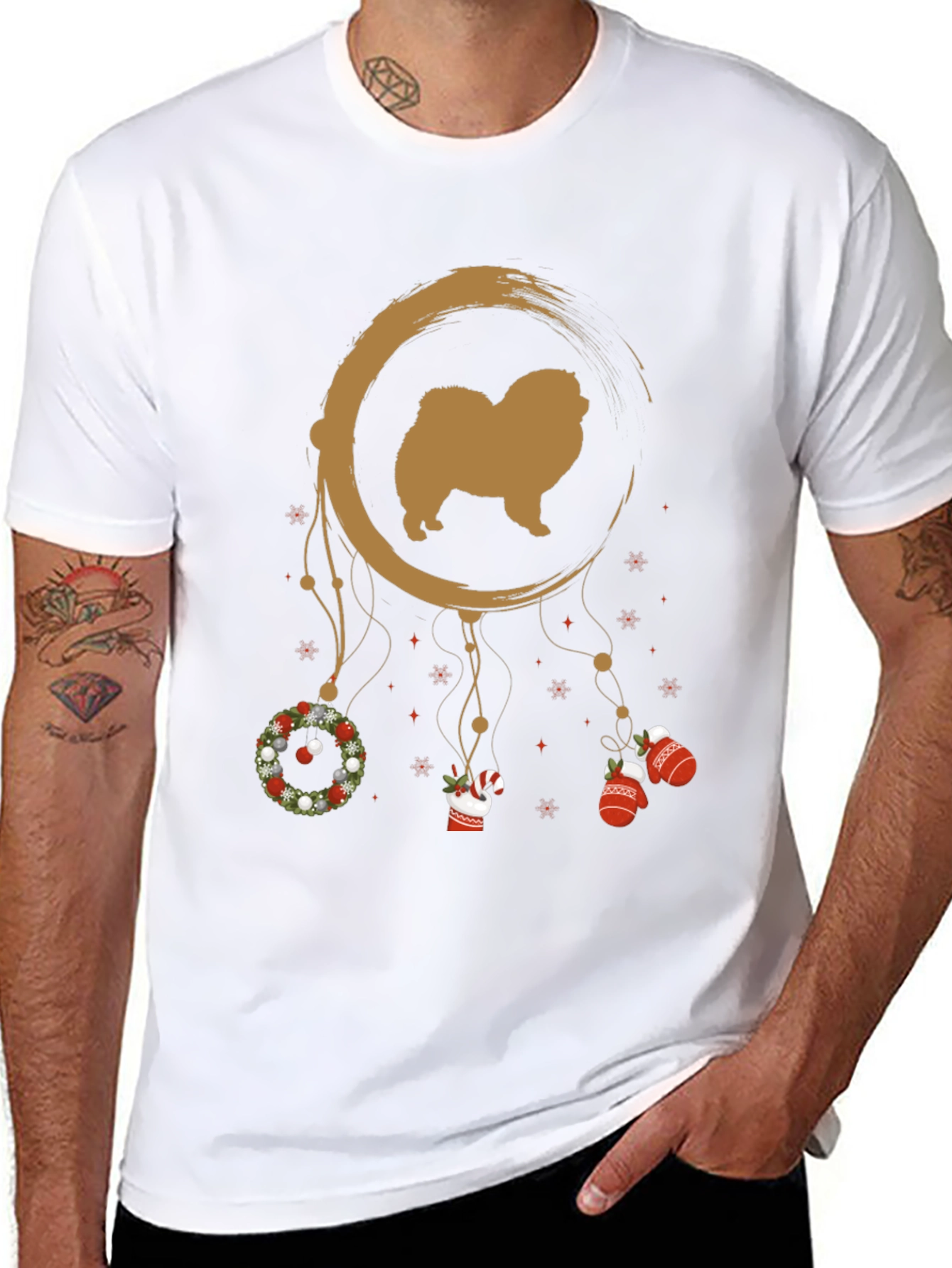Dog Christmas Dreamcatcher Graphic Tee