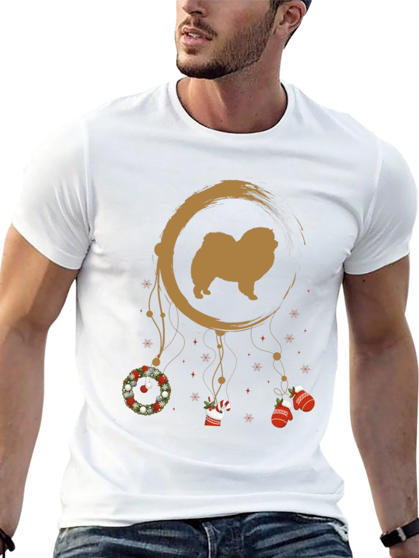 Dog Christmas Dreamcatcher Graphic Tee