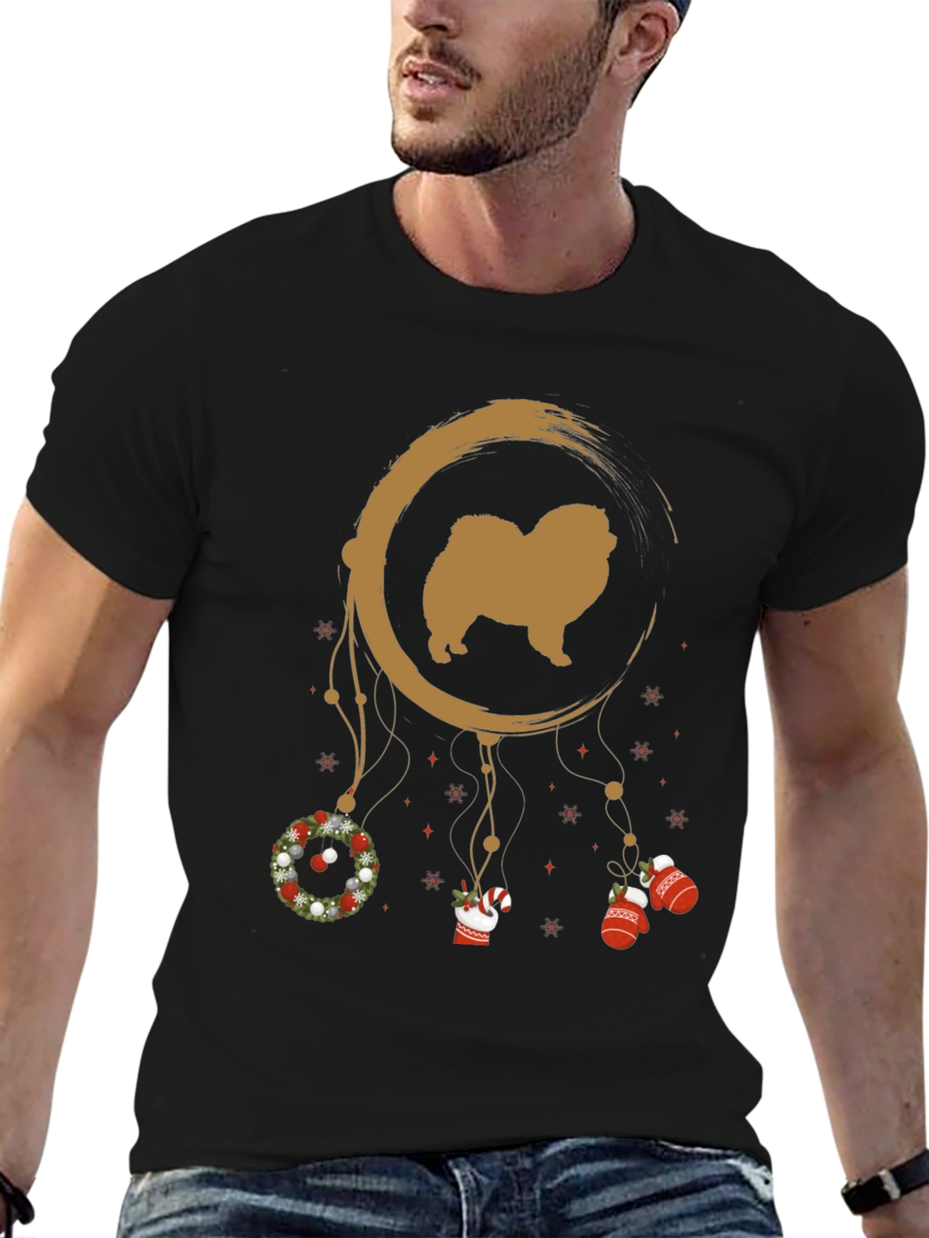 Dog Christmas Dreamcatcher Graphic Tee